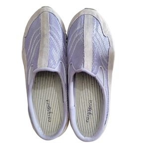 Easy Spirit Traveltime Women's Lavender Suede & Mesh Clogs Size 11